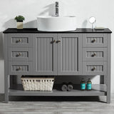 Potenza Grey Single Sink Bathroom Vanity - The Flooring Factory