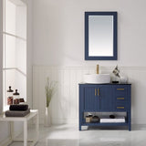 Potenza Royal Blue Single Sink Bathroom Vanity - The Flooring Factory