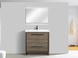Arya Maple Gray Single Sink Bathroom Vanity - The Flooring Factory