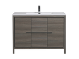 Arya Maple Gray Single Sink Bathroom Vanity - The Flooring Factory
