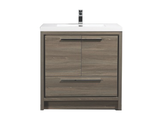 Arya Maple Gray Single Sink Bathroom Vanity - The Flooring Factory