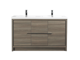 Arya Maple Gray Double Sink Bathroom Vanity - The Flooring Factory