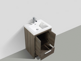 Arya Maple Gray Single Sink Bathroom Vanity - The Flooring Factory