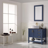 Potenza Royal Blue Single Sink Bathroom Vanity - The Flooring Factory