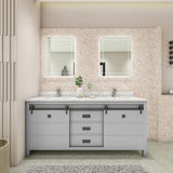 Florentino Gray Double Sink Bathroom Vanity - The Flooring Factory