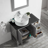 Potenza Grey Single Sink Bathroom Vanity - The Flooring Factory