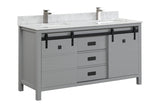 Florentino Gray Double Sink Bathroom Vanity - The Flooring Factory