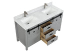 Florentino Gray Double Sink Bathroom Vanity - The Flooring Factory