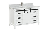 Florentino White Single Sink Bathroom Vanity - The Flooring Factory