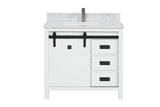 Florentino White Single Sink Bathroom Vanity - The Flooring Factory