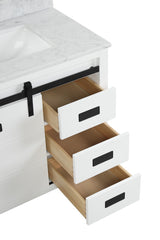 Florentino White Single Sink Bathroom Vanity - The Flooring Factory