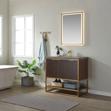 Davenport Walnut Single Sink Bathroom Vanity - The Flooring Factory