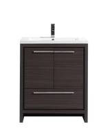 Arya Matte Gray Single Sink Bathroom Vanity - The Flooring Factory