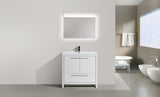 Arya White Single Sink Bathroom Vanity - The Flooring Factory