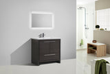 Arya Matte Gray Single Sink Bathroom Vanity - The Flooring Factory