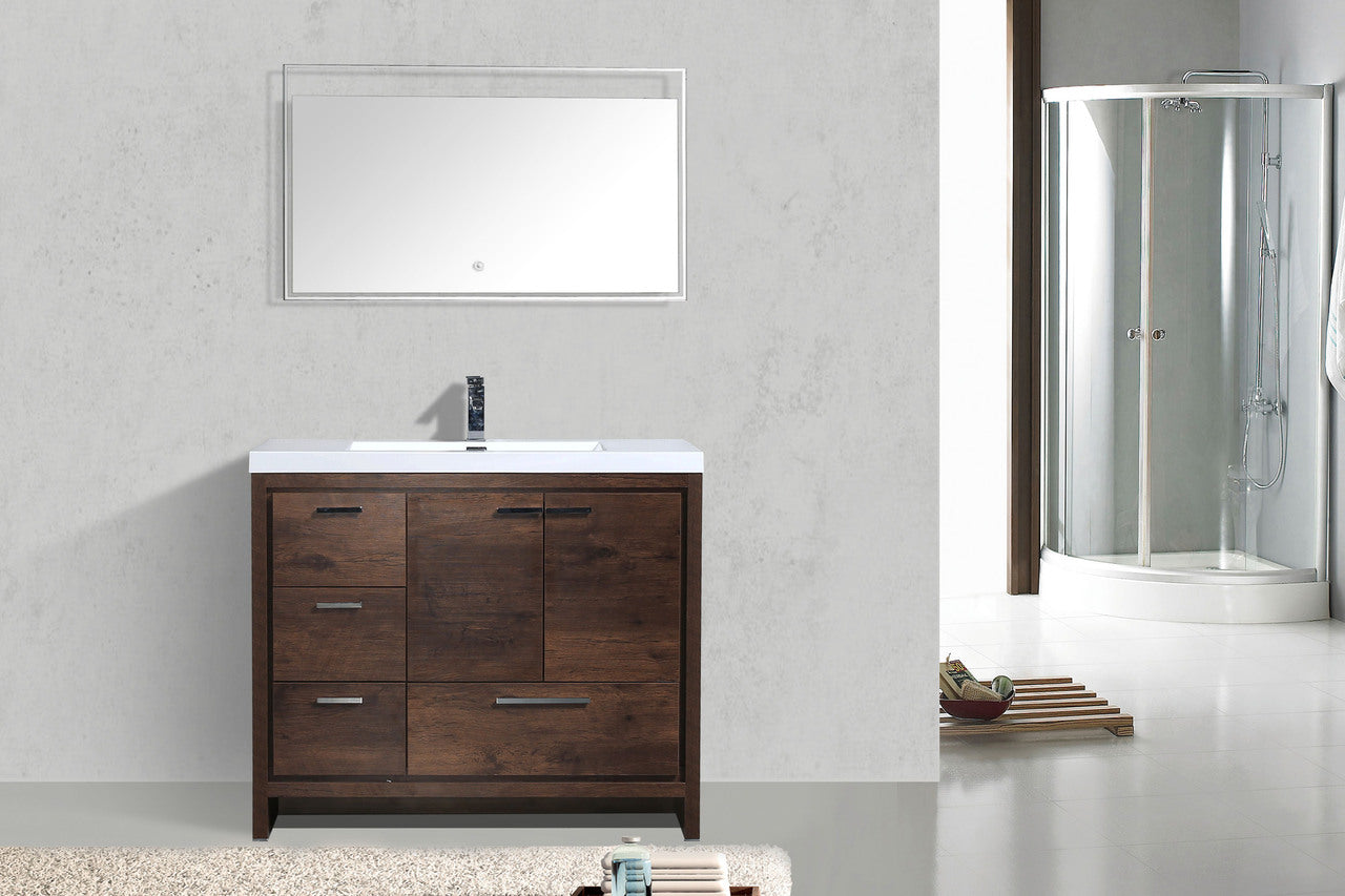 Bathroom Vanity With Left Side Drawers