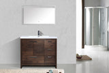Arya Rose Wood Single Sink Bathroom Vanity/ Right Side Drawers - The Flooring Factory