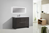 Arya Matte Gray Single Sink Bathroom Vanity - The Flooring Factory