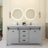 Florentino Gray Double Sink Bathroom Vanity - The Flooring Factory