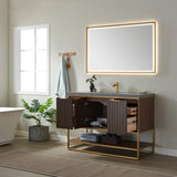 Davenport Walnut Single Sink Bathroom Vanity - The Flooring Factory