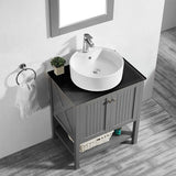 Potenza Grey Single Sink Bathroom Vanity - The Flooring Factory