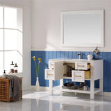 Cortona White Single Sink Bathroom Vanity - The Flooring Factory