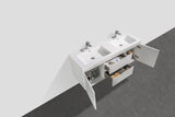 Sienna White Double Sink Bathroom Vanity - The Flooring Factory
