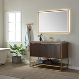 Davenport Walnut Single Sink Bathroom Vanity - The Flooring Factory