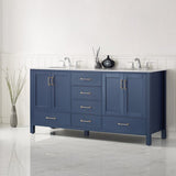 Genoa Royal Blue Double Sink Bathroom Vanity - The Flooring Factory