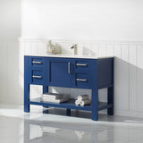 Cortona Jewelry Blue Single Sink Bathroom Vanity - The Flooring Factory