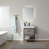 Piru M Oak Single Sink Bathroom Vanity - The Flooring Factory