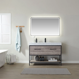 Piru M Oak Single Sink Bathroom Vanity - The Flooring Factory