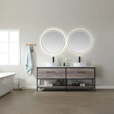 Montreal M Oak Double Sink Bathroom Vanity - The Flooring Factory