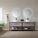 Montreal M Oak Double Sink Bathroom Vanity - The Flooring Factory