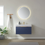 Athena Blue Single Sink Bathroom Vanity - The Flooring Factory