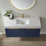 Athena Blue Single Sink Bathroom Vanity - The Flooring Factory