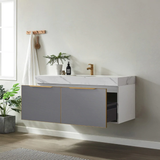 Athena Elegant Grey Single Sink Bathroom Vanity - The Flooring Factory