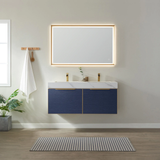 Athena Blue Double Sink Bathroom Vanity - The Flooring Factory