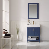 Pompei Royal Blue Single Sink Bathroom Vanity - The Flooring Factory