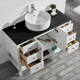 Potenza White Single Sink Bathroom Vanity - The Flooring Factory