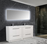 Arya White Double Sink Bathroom Vanity - The Flooring Factory