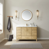 Zion Ash Wood Single Sink Bathroom Vanity - The Flooring Factory