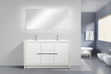 Arya White Double Sink Bathroom Vanity - The Flooring Factory