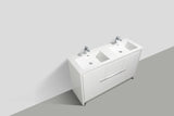 Arya White Double Sink Bathroom Vanity - The Flooring Factory