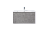 Verona Cement Gray Single Sink Bathroom Vanity - The Flooring Factory