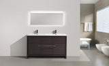 Arya Matte Gray Double Sink Bathroom Vanity - The Flooring Factory