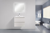 Sienna White Single Sink Bathroom Vanity - The Flooring Factory
