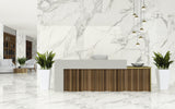Medici White Pulido - 24" X 48" Polished Porcelain Tile by The Flooring Factory - The Flooring Factory