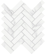 Contessa - Herringbone Mesh Mosaic Glazed Porcelain Tile by Emser - The Flooring Factory