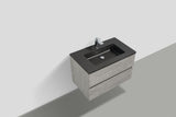 Le Mans Black Single Sink Bathroom Vanity - The Flooring Factory